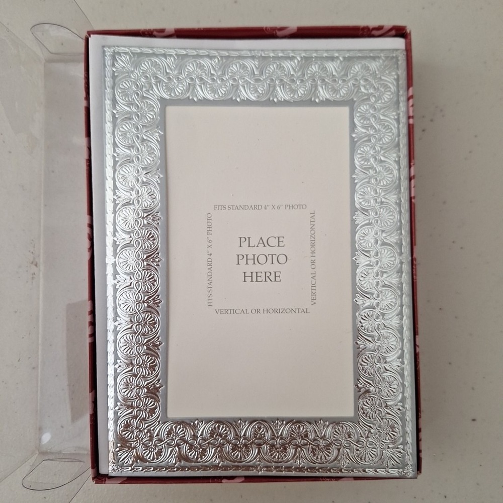 Vintage Target Brand Holiday Christmas Photo Greeting Cards Ornate Silver, 16 pk